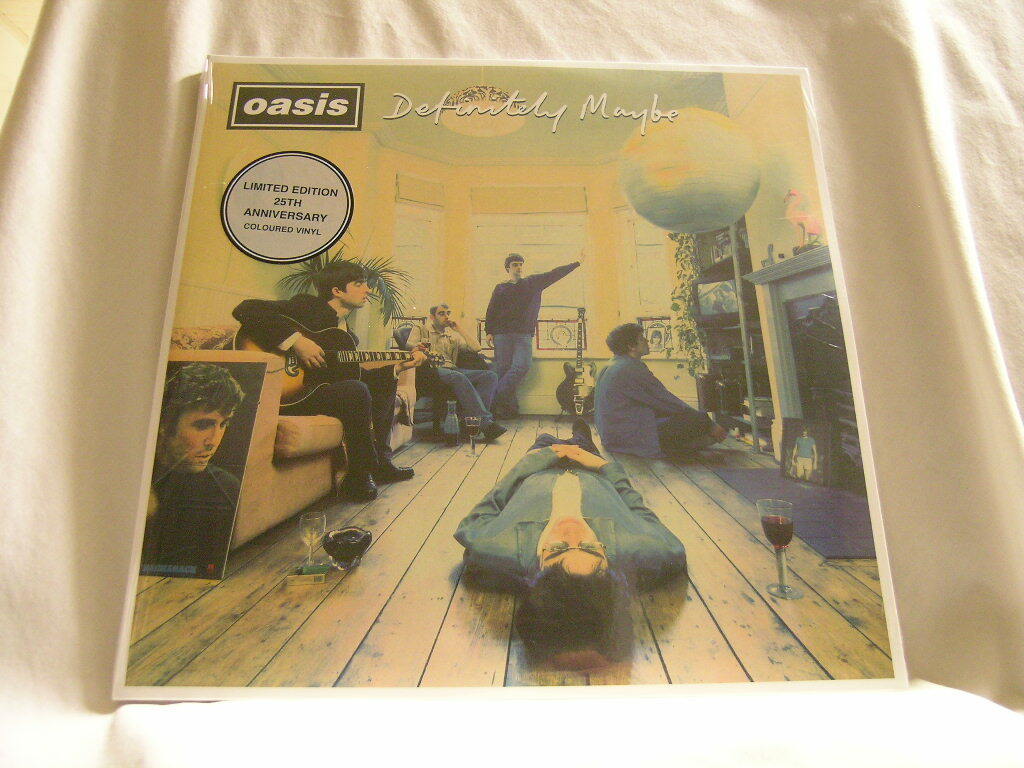 OASIS Definitely Maybe 25th Anniv. Liam &amp; Noel Gallagher SILVER vinyl NEW 2  LP