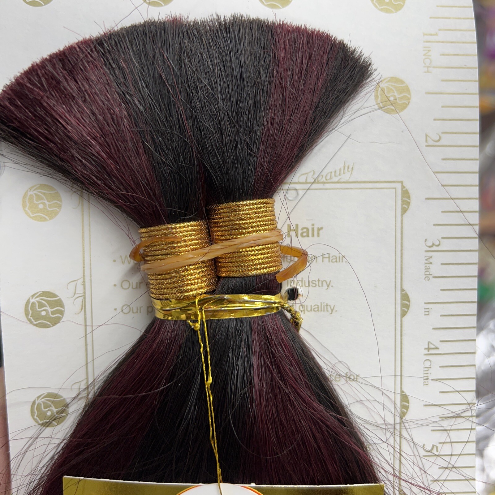 100% Human Hair Bulk-Braid/Braiding.  Janet 16" Yaky Straight Color 1B/530