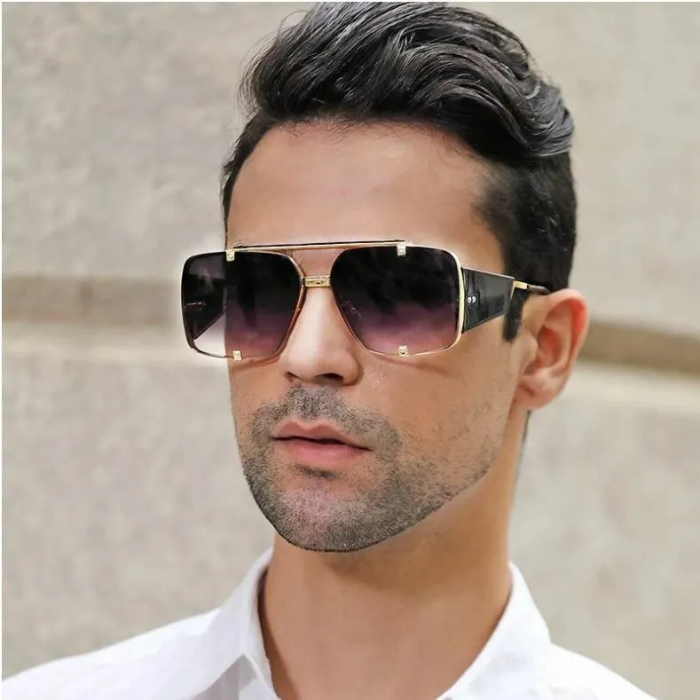 árbitro Centro comercial Anual Gafas De Sol Lentes Para Hombres Grande Nuevo Reggaetón Style Men  Sunglasses | eBay