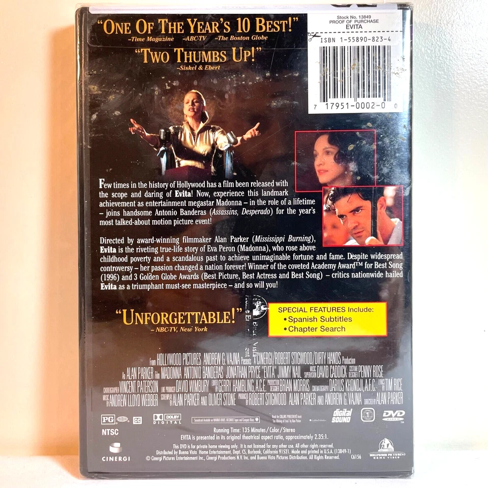 EVITA (1996) / THE 33 (2015) DVD Antonio Banderas - Biography Drama History NEW Foto 3 de 4