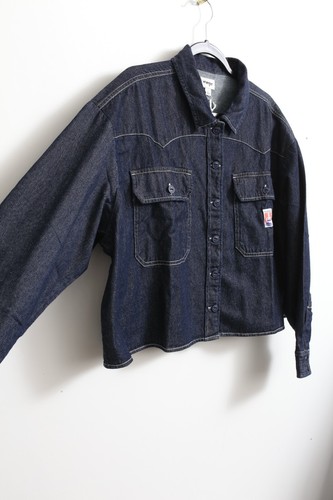 Camisa vaquera manga larga Casey Jones Wrangler Boxy Work nueva con etiquetas L para mujer - Imagen 3 de 14