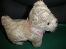 Vintage White Dog 7"x7" Plush See Full Descrip  Photos  P82 