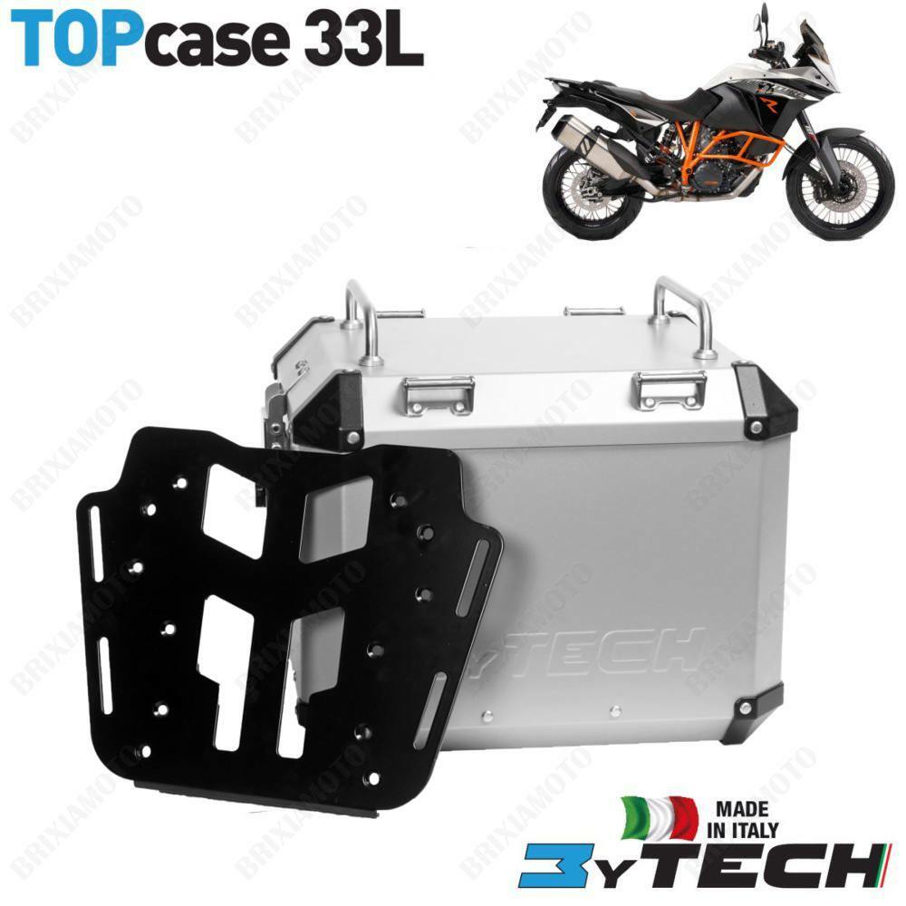 SILVER ALUMINIUM TOP CASE MYTECH 33 LT PER KTM 1290 Super