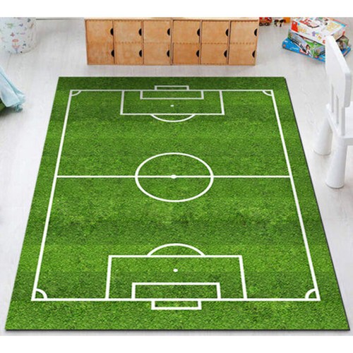 Cartoon Fußballfeld Teppich Kinderzimmerteppiche Rutschfeste Wohnzimmer Dekor - Bild 3 von 16
