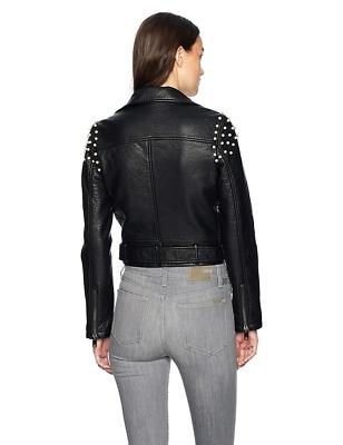 Joe's Women's Taylor Hill Motorcycle Biker Vegan Leather Jacket