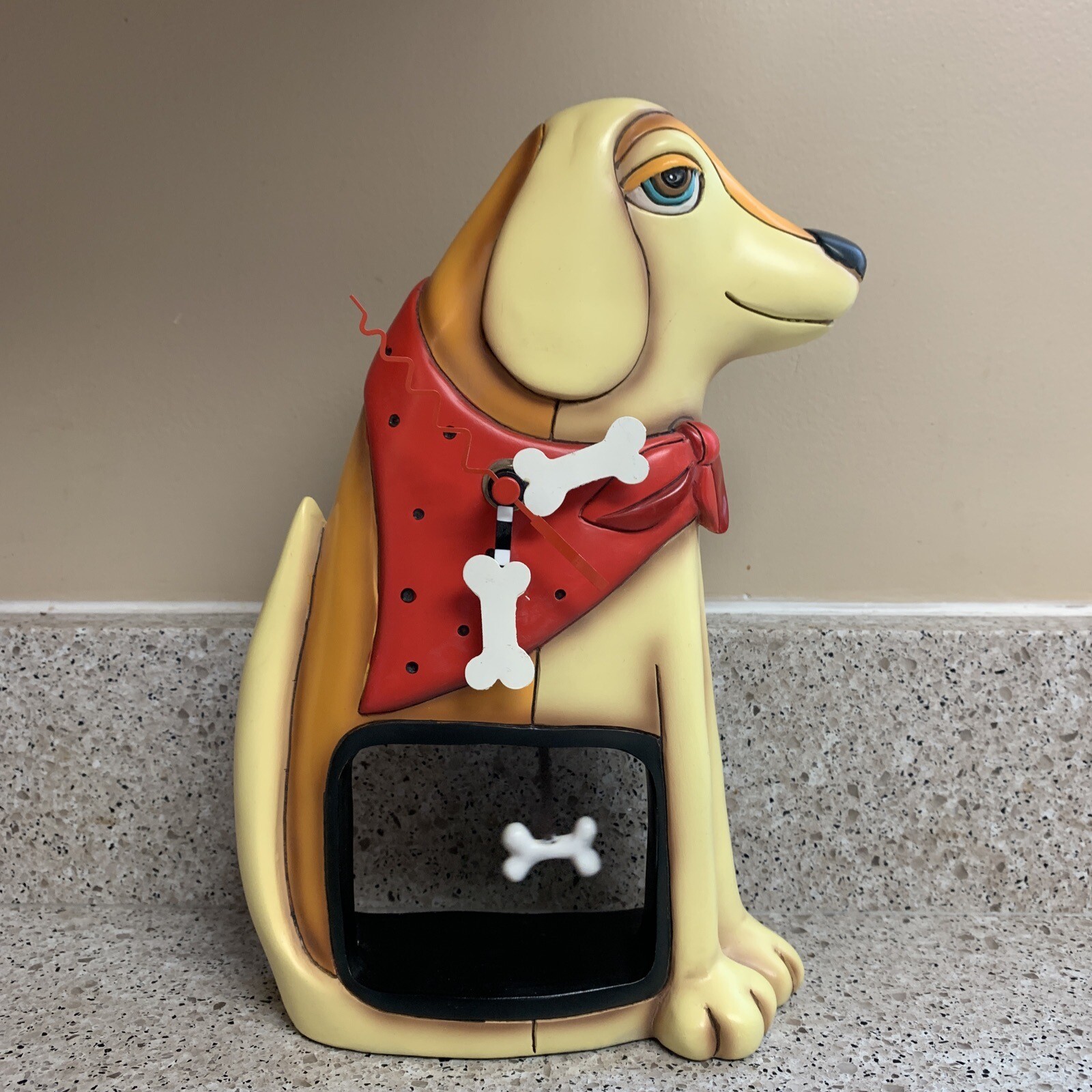 Allen Designs Bandana Dog Standing Desk Clock With Pendulum-image