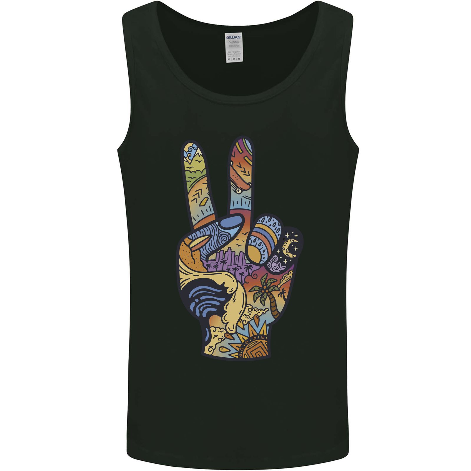 Vacation Peace Gesture Holiday Travel Mens Vest Tank Top