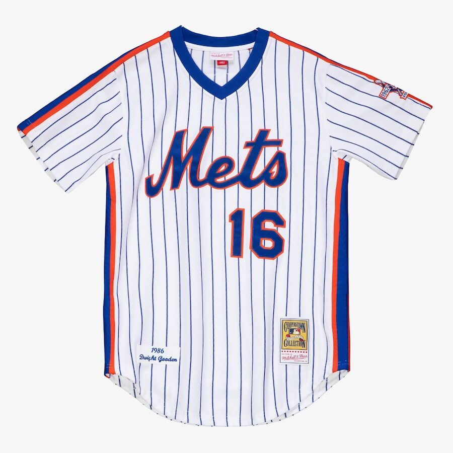 New York Mets Dwight Gooden #16 Mitchell & Ness White MLB