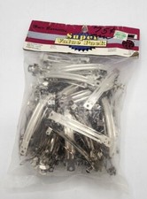 Nickel tone-Metal Hair Barrette Clips w/auto clasp 80mm, 4 inches 50pc