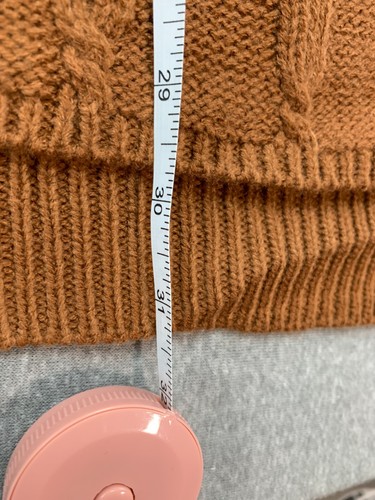 Kirundo Textured Cardigan Womens Large Rust Brown Cable Knit Pockets Cozy Comfy - Picture 14 of 14