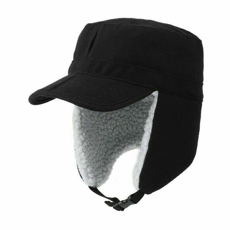 APL Cappello Uomo Tessuto Foderato Cappello Orecchino Pieghe Ski Trapper Caccia Inverno Caldo
