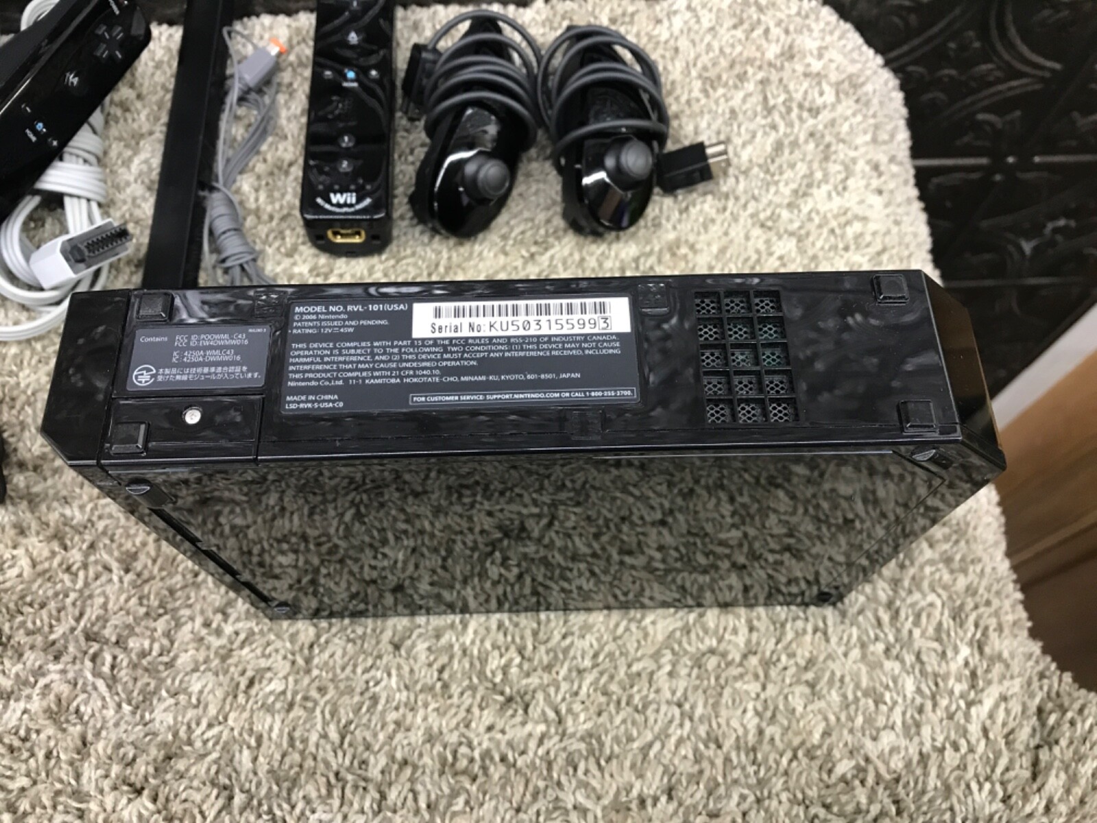 Nintendo Wii Black Console RVL101 eBay