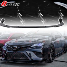 FOR 18-2020 TOYOTA CAMRY SE XSE JDM STYLE GLOSS BLACK FRONT BUMPER LIP SPLITTER