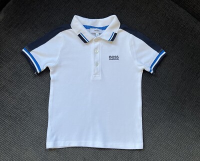 HUGO BOSS Kinder Poloshirt Weiß Gr. 86 wie NEU !!