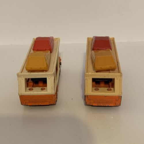 Vintage (2) Matchbox No. 11 Car Transporter Superfast 1976 Lesney England - Picture 5 of 11
