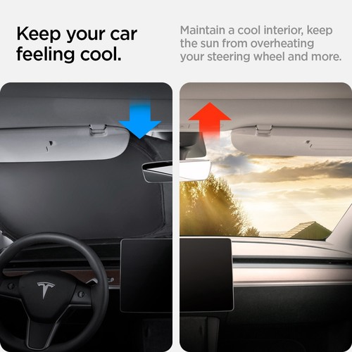 Parasol parabrisas delantero Spigen CryoShade para Tesla Modelo 3/Y | - Imagen 16 de 19