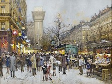 Paris People by E. Laloue Tile Mural Kitchen Bathroom Backsplash Ceramic 10x8