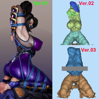 3Versions Taki 3D Print Garage Kit Figure Model Kit Unpainted Unassembled GK