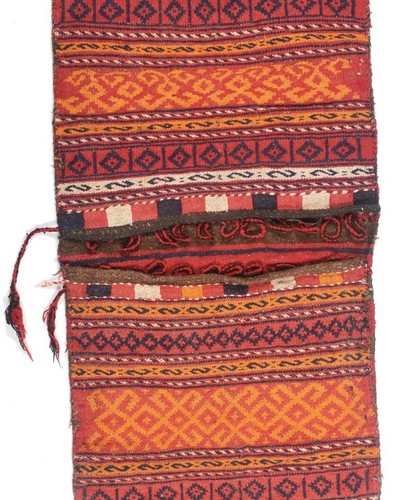 Arabian Show Horses Saddle Bag Hand Knotted By Afghan Artisan Woolen Area Rug - Picture 3 of 5