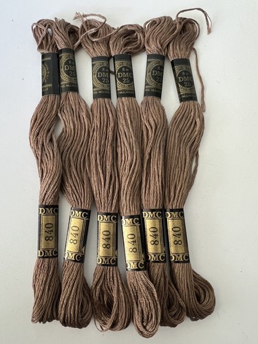 DMC Stickgarn/Farbe - # 840 Medium Beige Braun - 6 Stück Neu