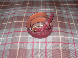 mens burgundy dress belt