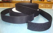 1 mt NASTRO STRAPPO NERO BIANCO MASCHIO FEMMINA ADATTO A VELCRO CM 2 - 3 - 5