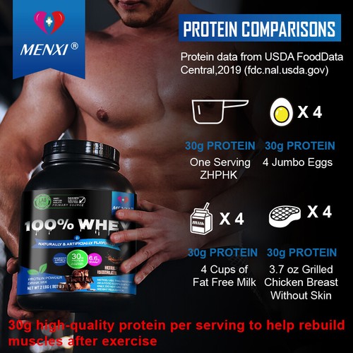 High Quality 100% Pure Whey Protein Powder - Chocolate Flavor - Quick Absorption - Picture 3 of 12