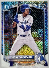 2025 Bowman Chrome 1st Jhonayker Ugarte Mega Box Mojo Refractor #BCP-123 Royals