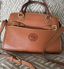 DOONEY BOURKE Vintage 1990's Leather All Weather Pebbled Satchel Purse Bag USA