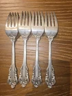 Wallace Grand Baroque Sterling Silver Salad Forks Set of 4 No Monogram