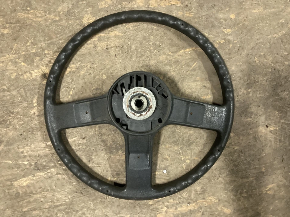 SUZUKI SJ 410 SJ413 SAMURAI LENKRAD 3 SPEICHEN GRAU GEBRAUCHT MIT HUPENKNOPF !! - Bild 4 von 4