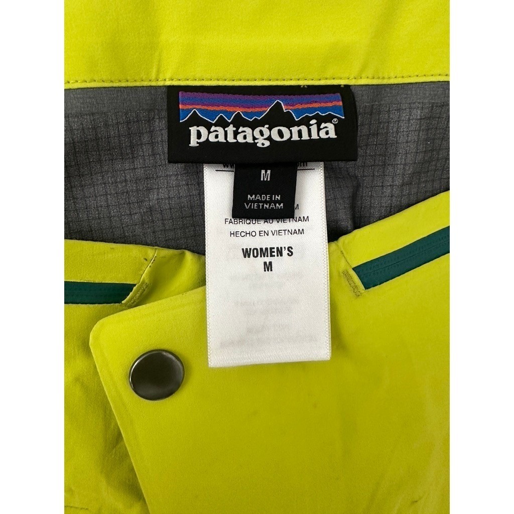 Patagonia Snow Bibs Women Medium Yellow Recco Ski Pants PowSlayer