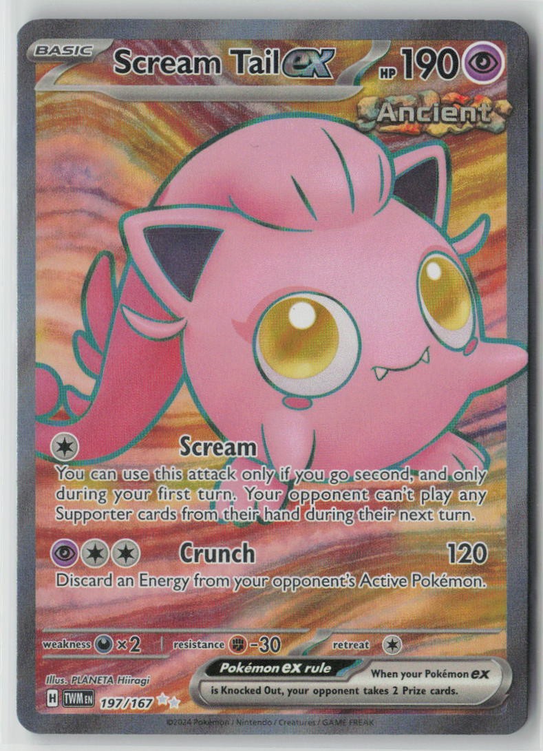 Scream Tail ex 197/167 Ultra Rare Twilight Masquerade Pokemon Near Mint