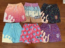 Athletic Shorts Lot 6 Youth Size 9/10 M Mesh Drip Ice cream sprinkles Donuts