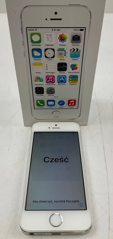 iPhone 5s Silver 32GB Model A1457 with Touch ID and Camera - Image 2 of 4