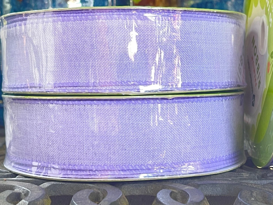 Huge Roll Wired Lavender Ribbon 50 YARDS Wired 1 1/2 " - Image 2 of 4