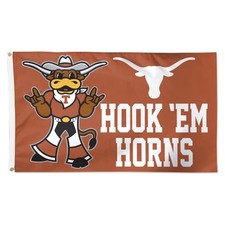 Bandera/bandera de pared ideal marrón de la NCAA para fanáticos de Texas Longhorns de 3x5 pies