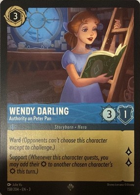 Wendy Darling - Authority on Peter Pan 158/204 Into the Inklands 3 Super Rare