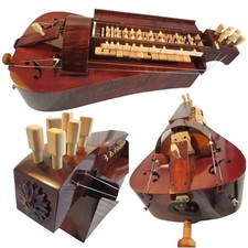 6 string 24 keys Hurdy Gurdy, Beautiful Drawing, 100 Hand made, Good Sound