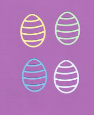 EASTER EGG  4 die cuts scrapbook cards