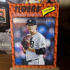 2026 Reese Olson Topps Heritage #71  Heritage Orange /77 Hot SSP!