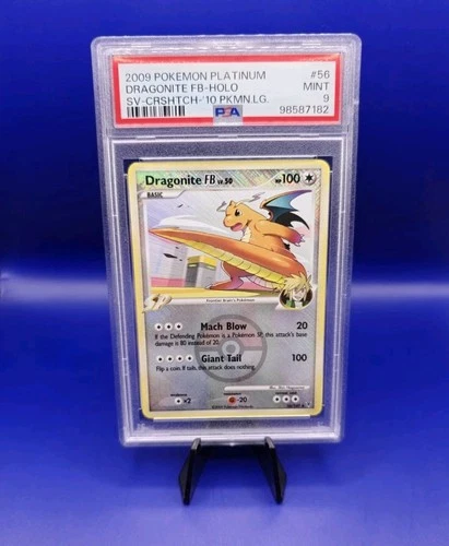Dragonite FB 56/147 Crosshatch Holo Platinum Supreme Victors Pokemon Card PSA 9