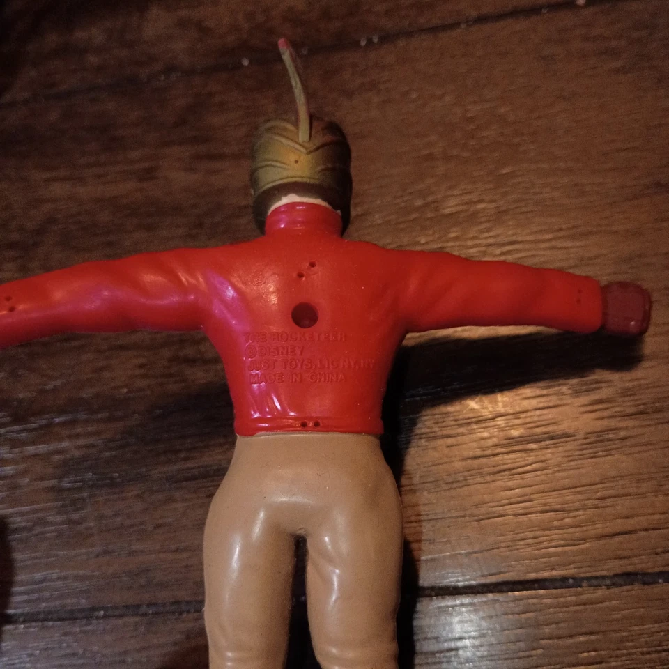 Figura Flexible Vintage Just Toys Bend Ems Disney Rocketeer Cliff Secord JM24 Foto 3 de 3