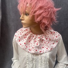Vtg clown Ruff Costume Ruffle Collar Red Hearts