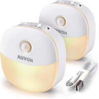 Auvon Nachtlicht Mit Bewegungsmelder DäMmerungssensor Usb Aufladbar 2