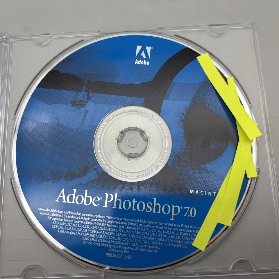 Vintage Adobe Photoshop 7.0 Macintosh CD-ROM 2002 Software Install w/ KEY - Image 3 of 4