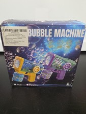 Transparent Bubbles Gun Machine Light Up Automatic Kids Outdoor Toy NEW