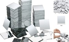 200 Pieces Glass Mirror Tiles for Crafts, 1 Inch Small Square Glass 1 x 1 Inch