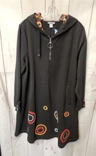 Simply Art by Dolcezza Women's Size XL Black Moving Target Pilot Hooded Dress