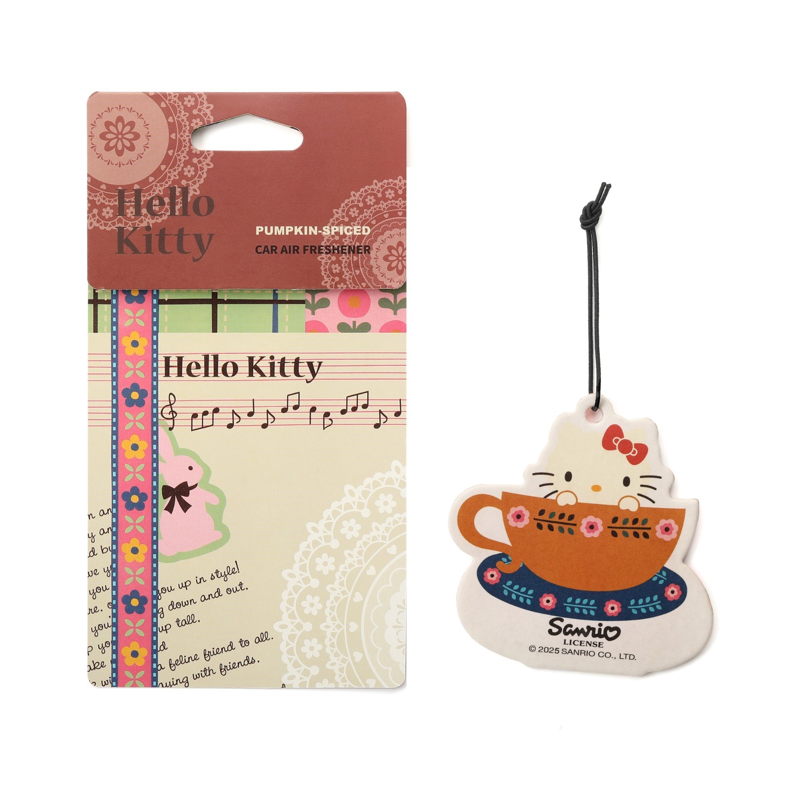 Hello Kitty Scented Hanging Car Air Freshener – Pumpkin Spiced